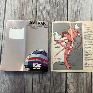 Lot Of 2 Amtrak National Train Timetables Booklet Brochure 1973 & 1983